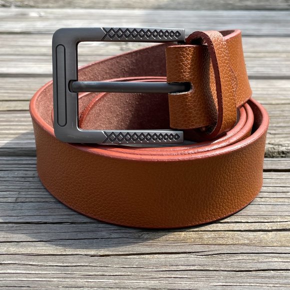 Men Men\'s Handmade Leather Belt Brown Size 42/43 Handmade in Pakistan